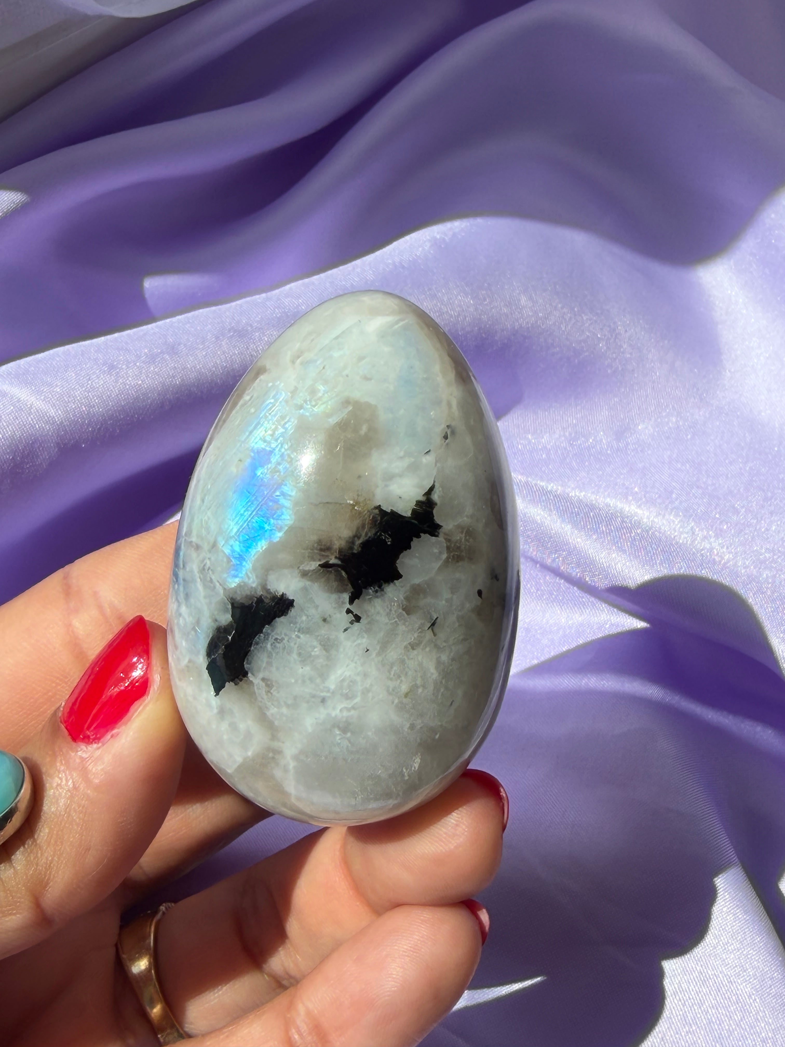 Flashy Rainbow Moonstone Egg – A Little Piece of Moonlight, B