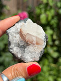 Amethyst with Red Calcite | Druzy Brazilian Crystal Cluster | Collector Specimen | Ametista do Sul | Display Crystal, I
