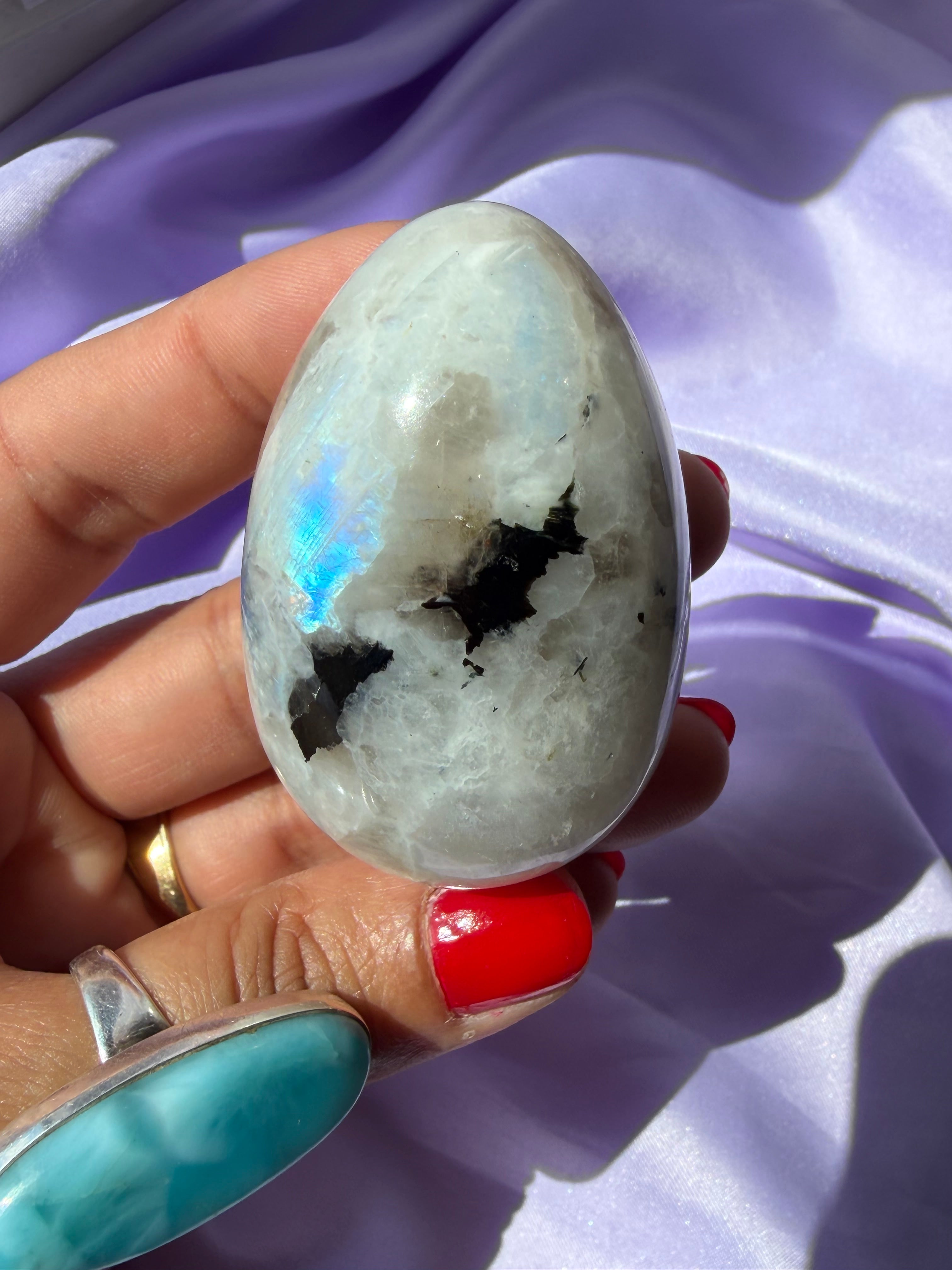 Flashy Rainbow Moonstone Egg – A Little Piece of Moonlight, B