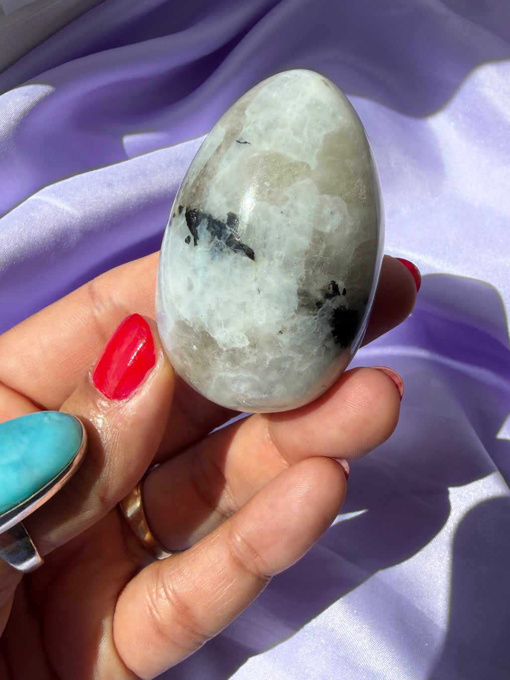 Flashy Rainbow Moonstone Egg – A Little Piece of Moonlight, B