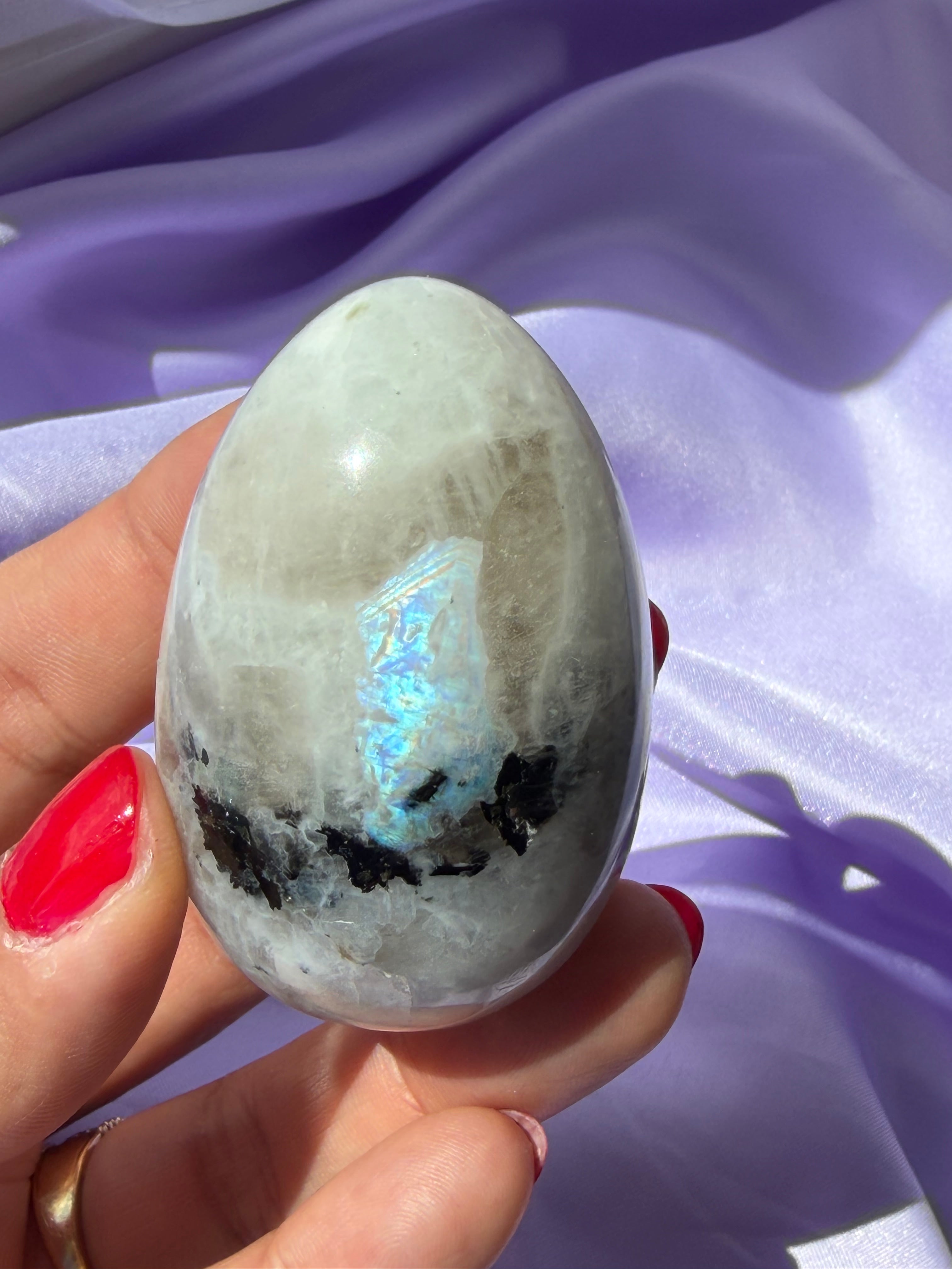Flashy Rainbow Moonstone Egg – A Little Piece of Moonlight, B