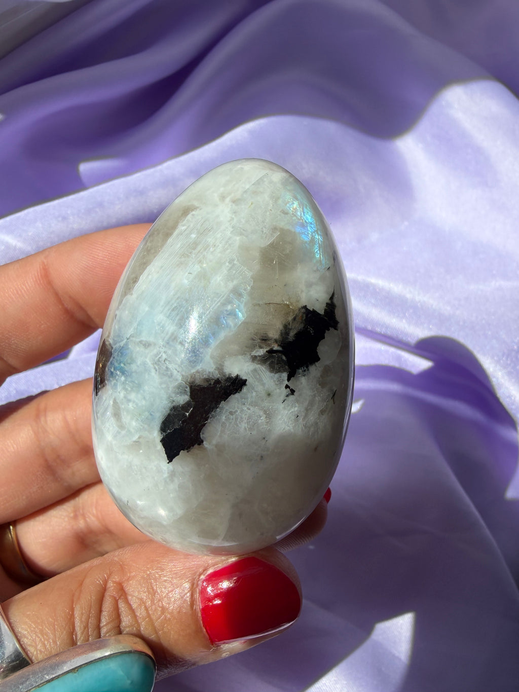Flashy Rainbow Moonstone Egg – A Little Piece of Moonlight, B