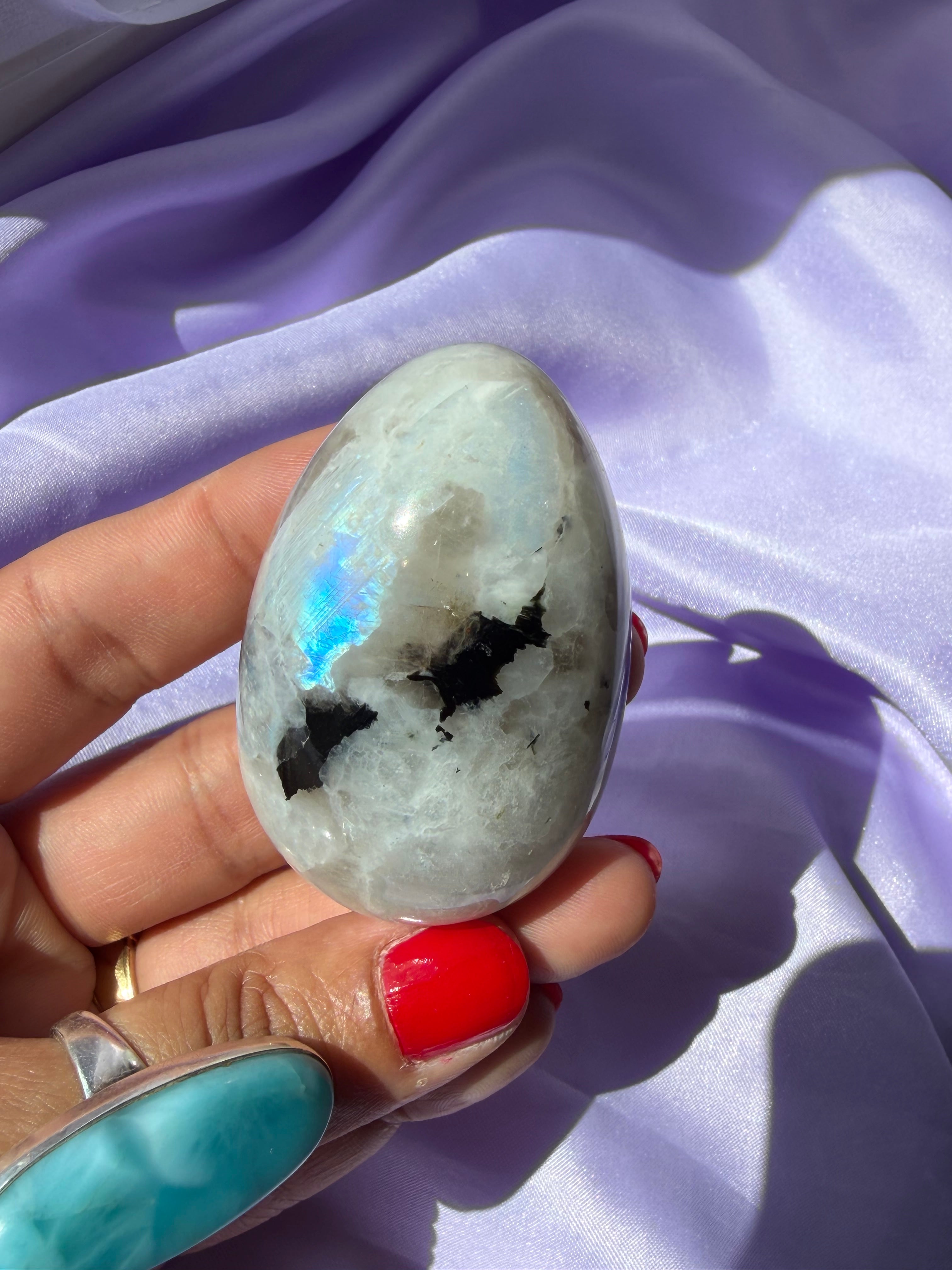 Flashy Rainbow Moonstone Egg – A Little Piece of Moonlight, B