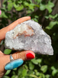 Standing Brazilian Amethyst with Calcite | Sparkly Collector Crystal Specimen | 195g, h