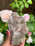 Rare Pink Benz Calcite with Pyrite from Inner Mongolia — 188g