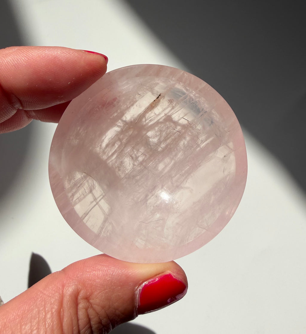 Gemmy Transparent Rose Quartz Bowl – Madagascar, a