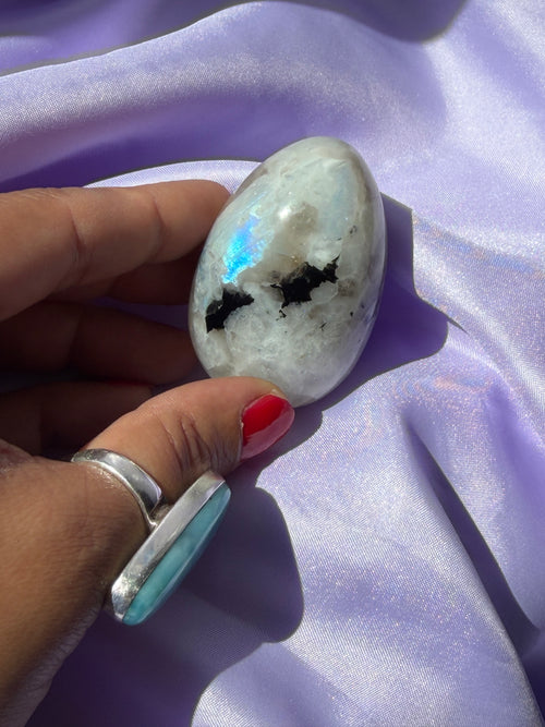 Flashy Rainbow Moonstone Egg – A Little Piece of Moonlight, B