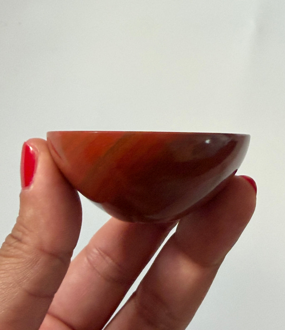 Red Jasper Bowl – Hand Carved Indian Jasper