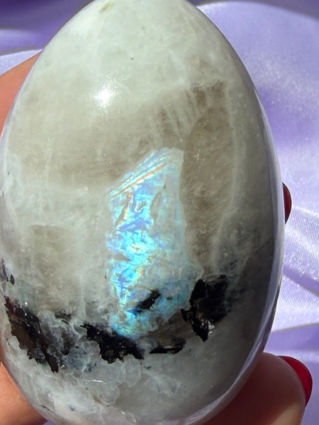 Flashy Rainbow Moonstone Egg – A Little Piece of Moonlight, B