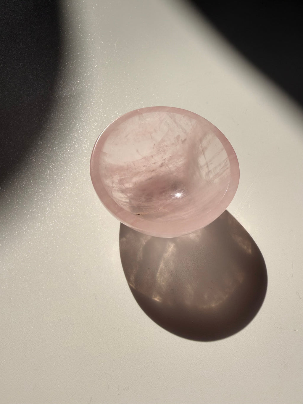 Gemmy Transparent Rose Quartz Bowl – Madagascar, a