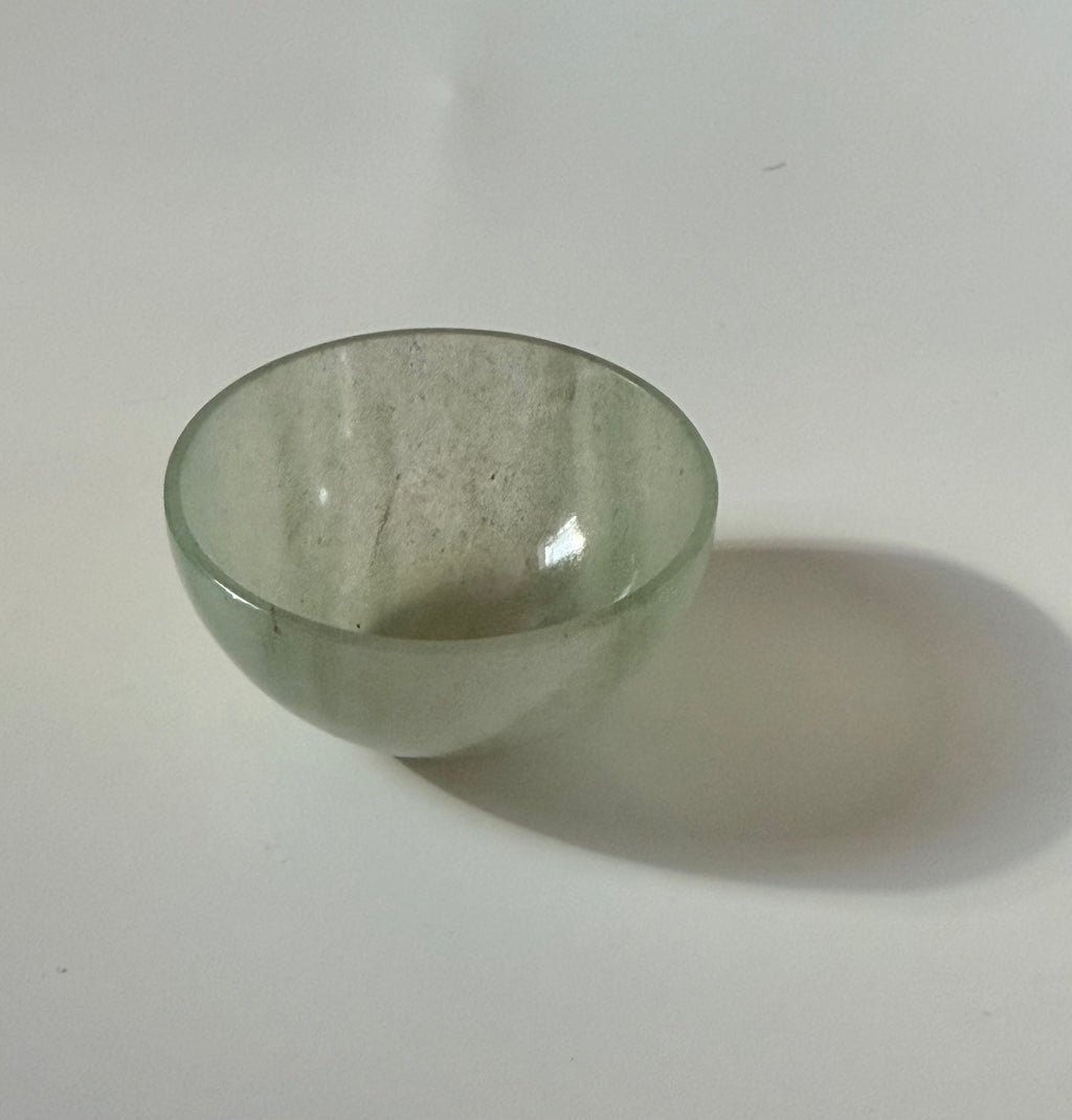 Green Jade Bowl – Hand Carved Indian Jade