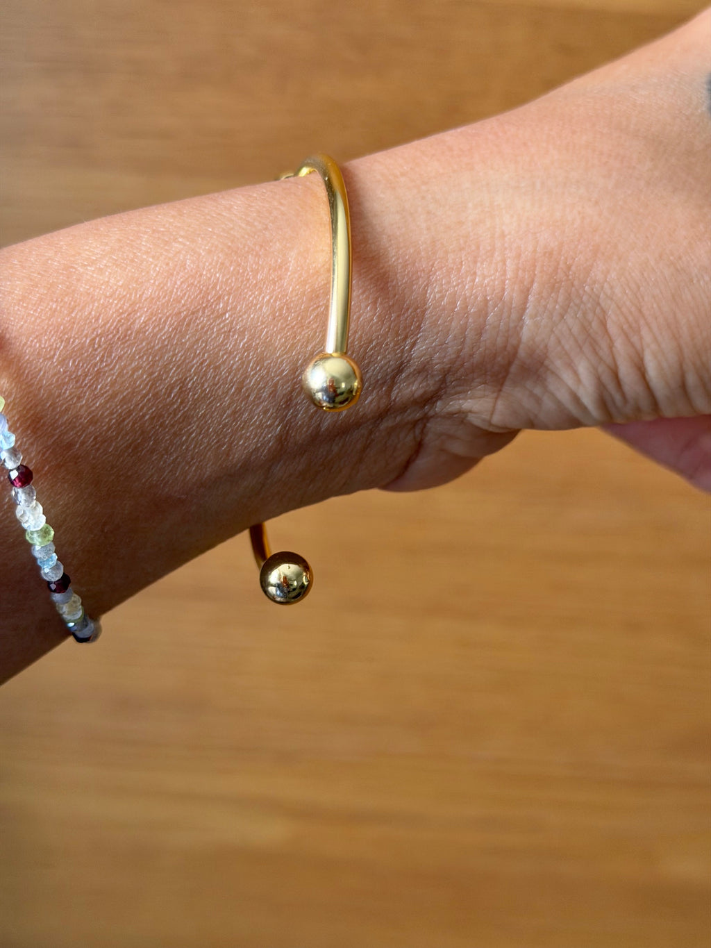 Gold Plated Adjustable Evil Eye Fidget Bracelet