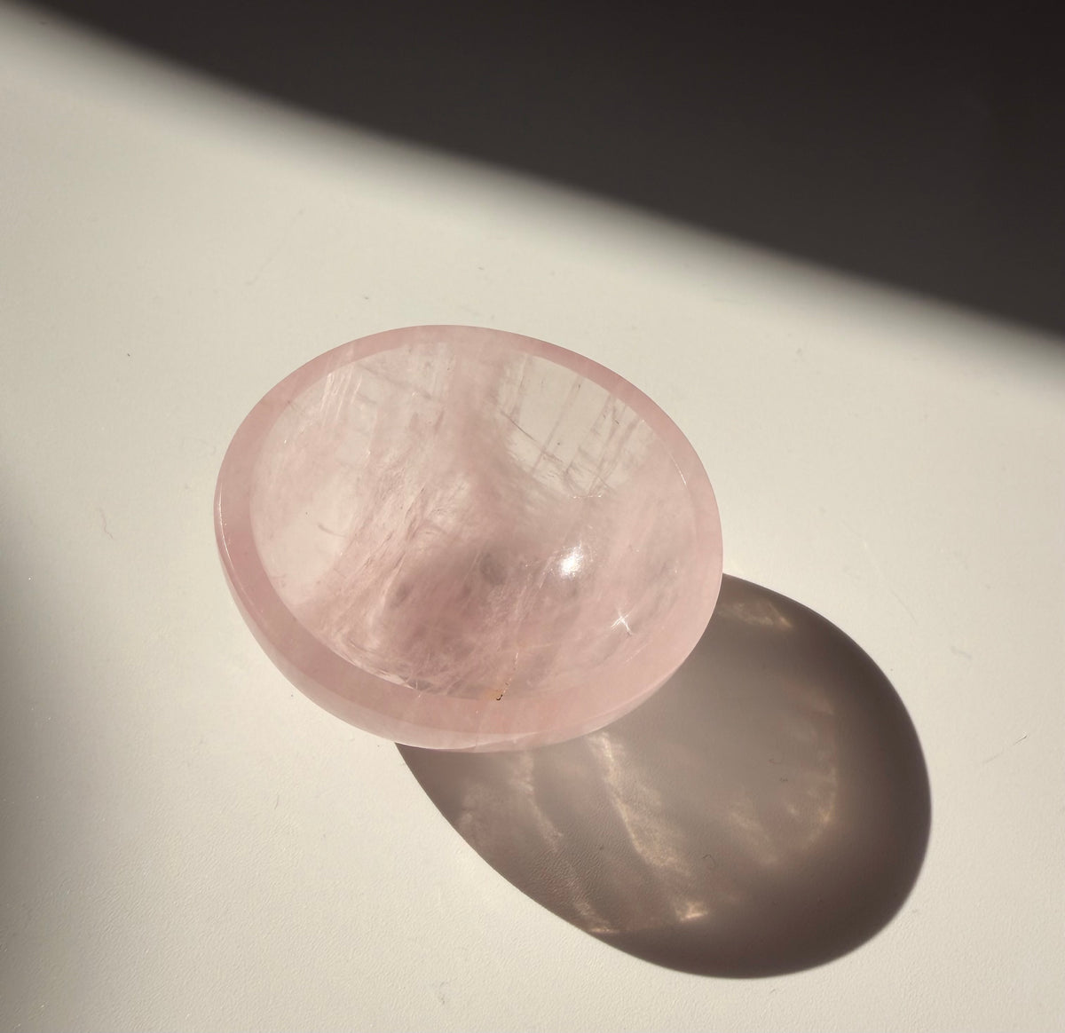 Gemmy Transparent Rose Quartz Bowl – Madagascar, a