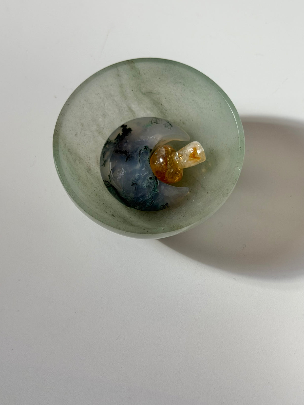 Green Jade Bowl – Hand Carved Indian Jade