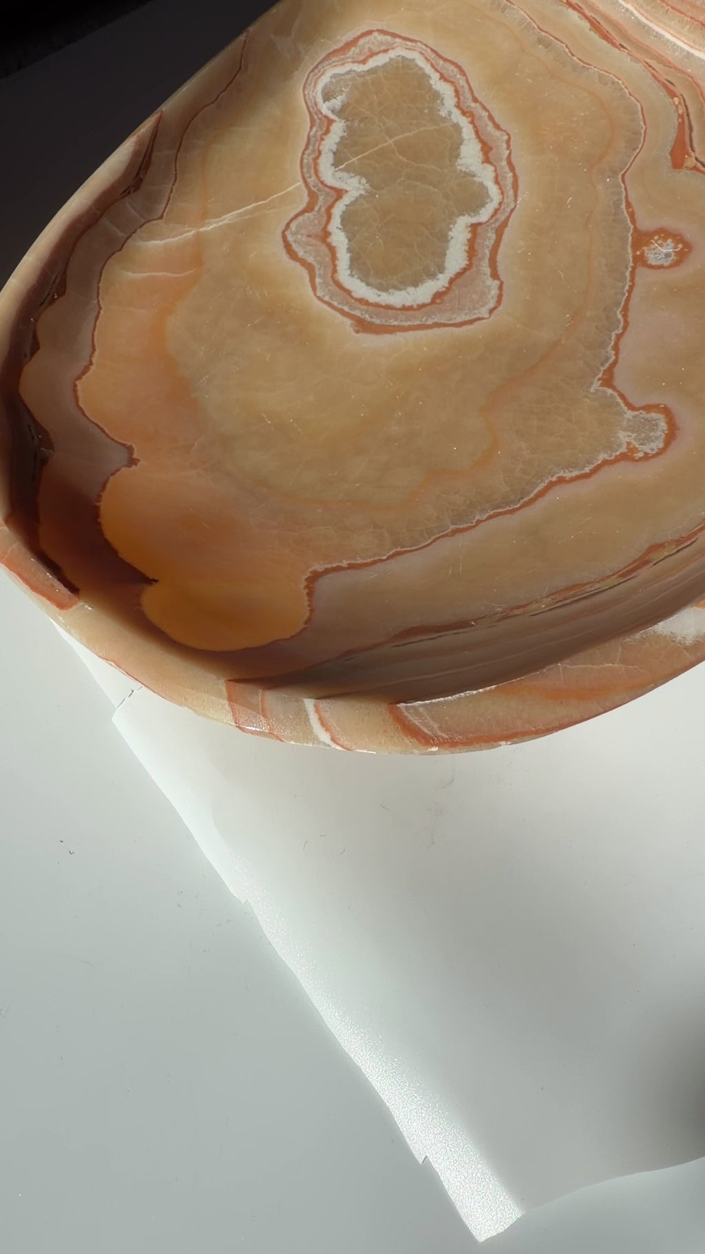 Large Moroccan Yellow Onyx Bowl | Hand Carved Natural Stone Centrepiece