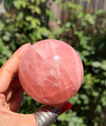 Rose Quartz Sphere 572g | Large 75mm AAA quality Vivid Pink Crystal Ball with Stand | Madagascar | Sainte Marie Gem Show | Heart Chakra