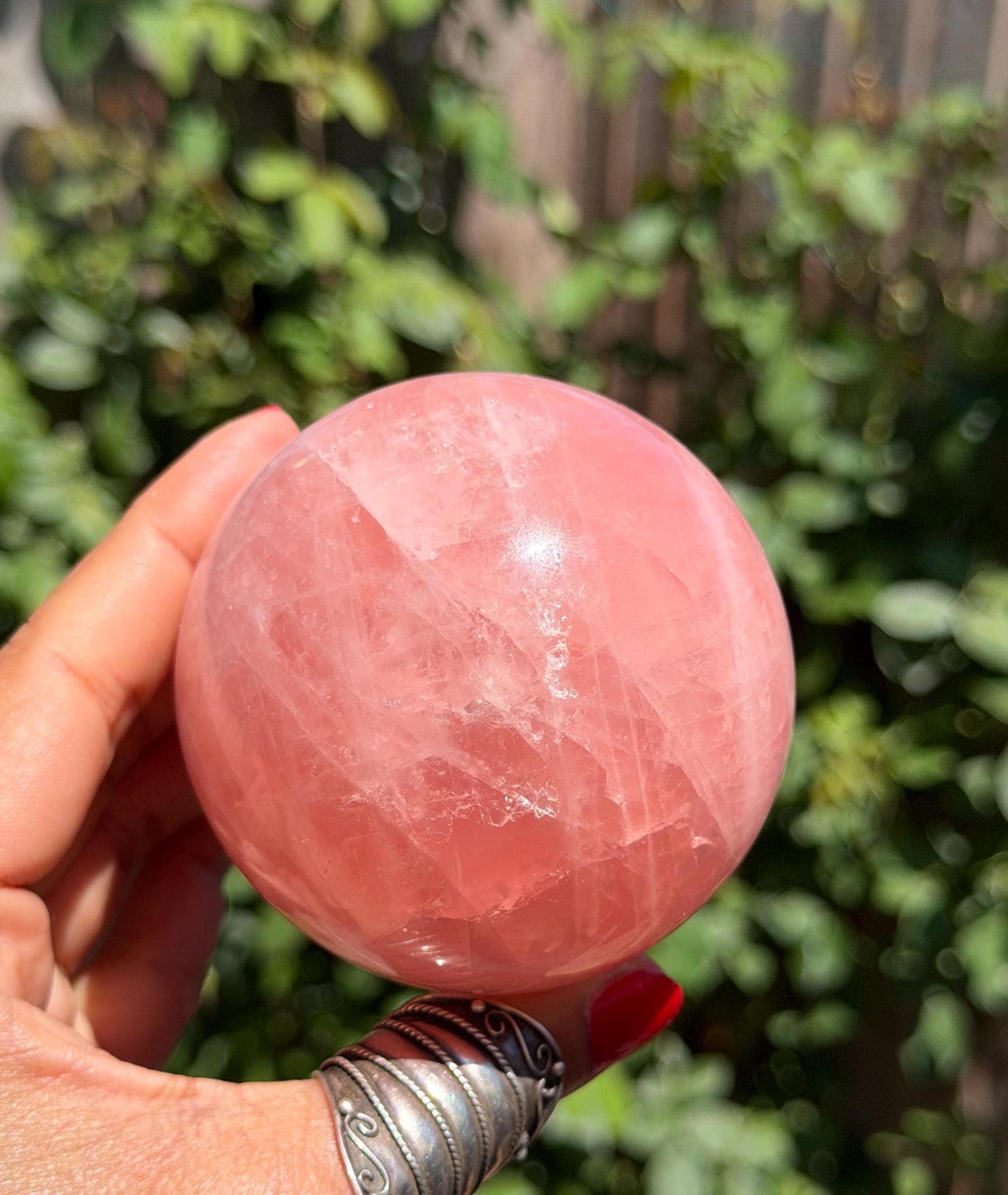 Rose Quartz Sphere 572g | Large 75mm AAA quality Vivid Pink Crystal Ball with Stand | Madagascar | Sainte Marie Gem Show | Heart Chakra
